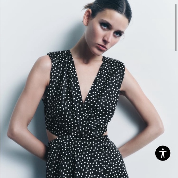 Zara long polkadot jumpsuit NWT - Picture 1 of 5
